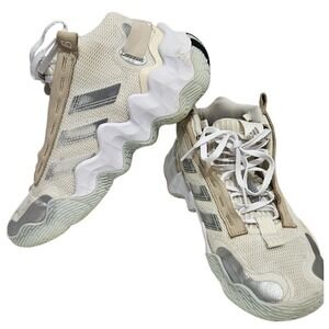 Adidas Exhibit B Candace Parker Mid Off‎ White Silver Basketball GZ2350 Mens 8.5